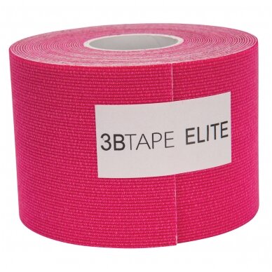 3BTAPE ELITE, kineziologinė juosta, rožinė, 200 x 5 cm ritinėlis 3