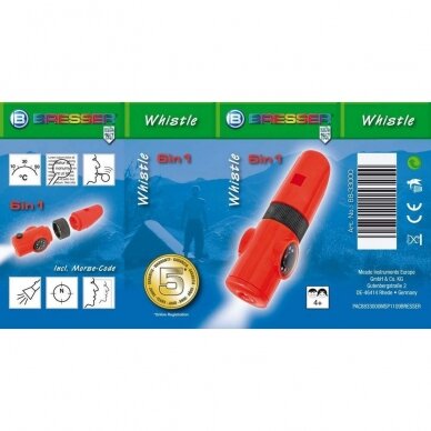 Daugiafunkcinis švilpukas Bresser Junior Multifunctional Whistle 6 in 1 3