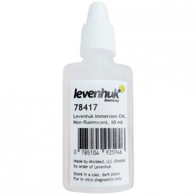 Imersinis aliejus Levenhuk, nefluorescencinis, 10ml