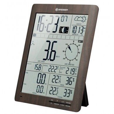 Meteorologinė stotelė Bresser ClimaTemp XXL, medinės spalvos 2