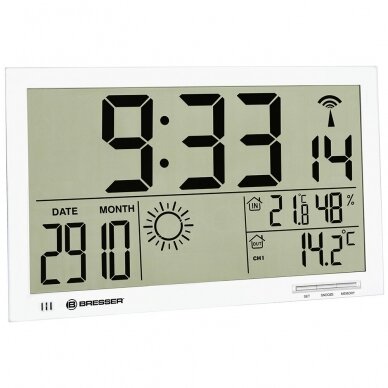 Meteorologinė stotelė Bresser MyTime Jumbo LCD, balta