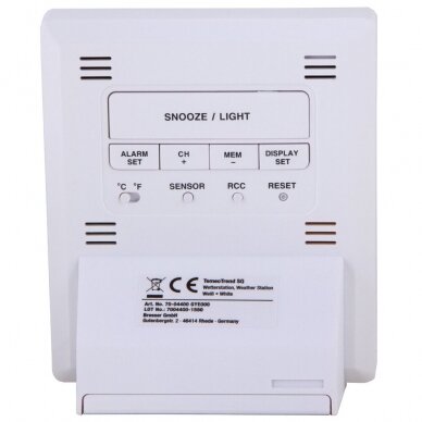 Meteorologinė stotelė Bresser TemeoTrend SQ RC, baltos spalvos 6