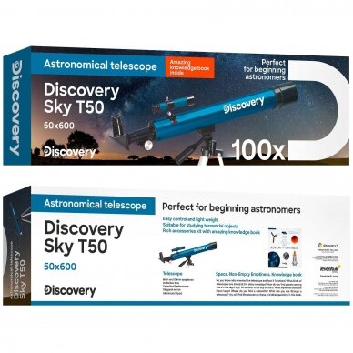 Teleskopas Discovery Sky T50, su knyga 1